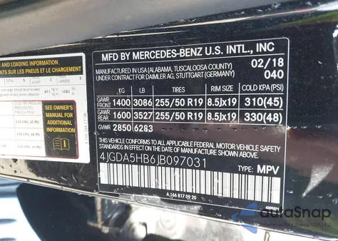 2018 Mercedes-Benz Gle 4Matic из США, поврежденный, VIN 4JGDA5HB6JB097031